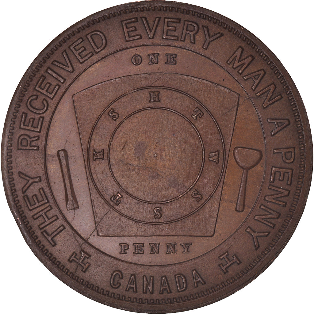 Canada, Jeton, Masonic, Ingersoll, Harris, Chapter Penny, SUP, Cuivre