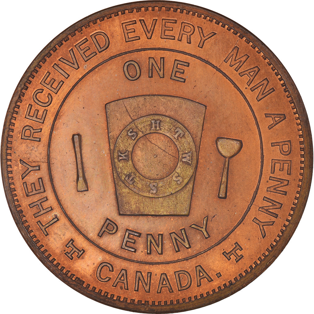 Canada, Token, Masonic, Grimsby, Chapter Penny, MS(60-62), Copper