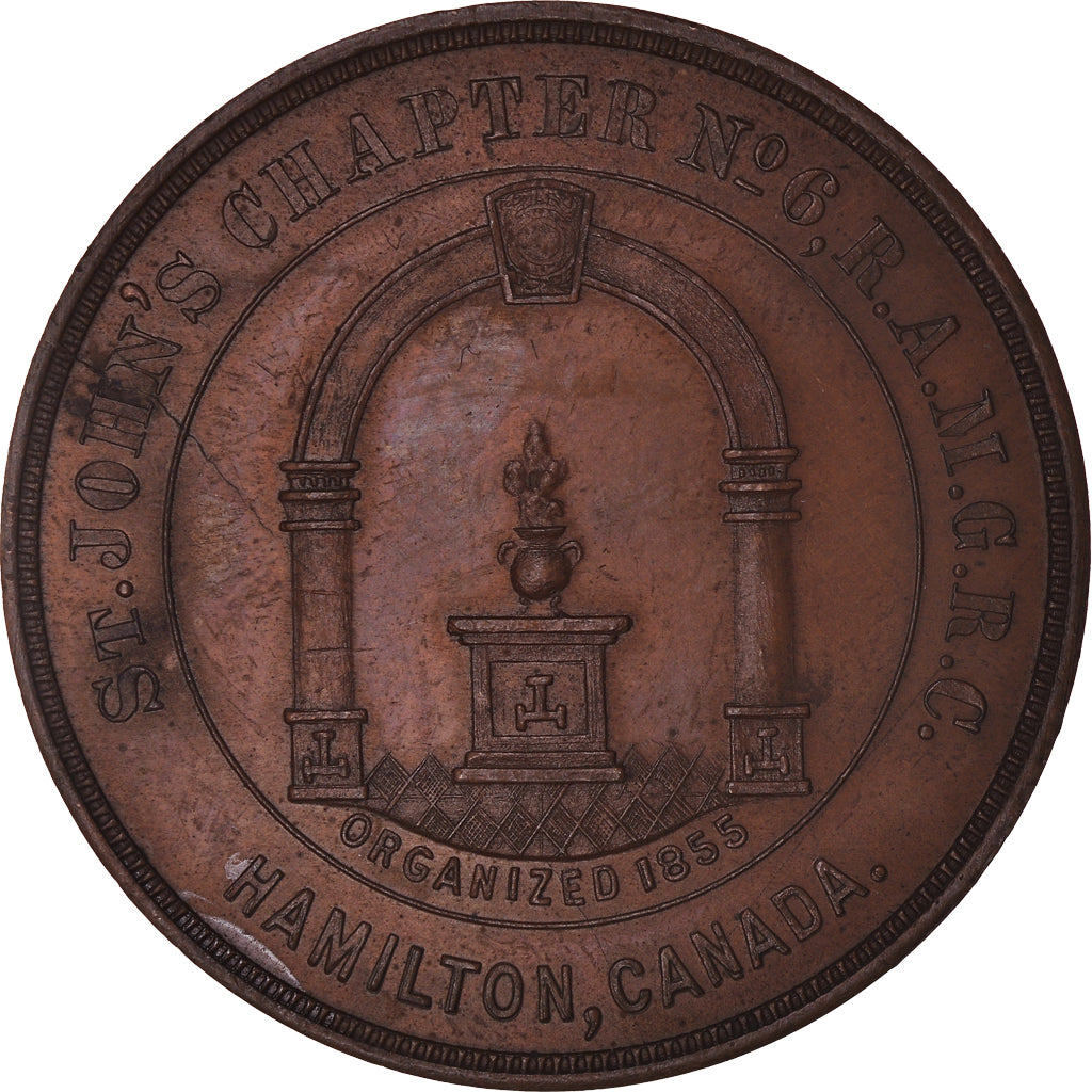 Kanada, betaalpenning, Masonic, Hamilton, St John's, Chapter Penny, VZ+, Kupfer