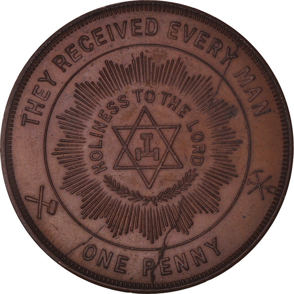 Kanada, betaalpenning, Masonic, Hamilton, St John's, Chapter Penny, VZ+, Kupfer