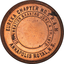 Canada, Token, Masonic, Annapolis Royal NS, Eureka, Chapter Penny, MS(60-62)