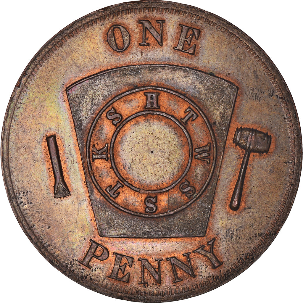 Canada, Token, Masonic, Dresden, Mc Nabb, Chapter Penny, MS(60-62), Copper