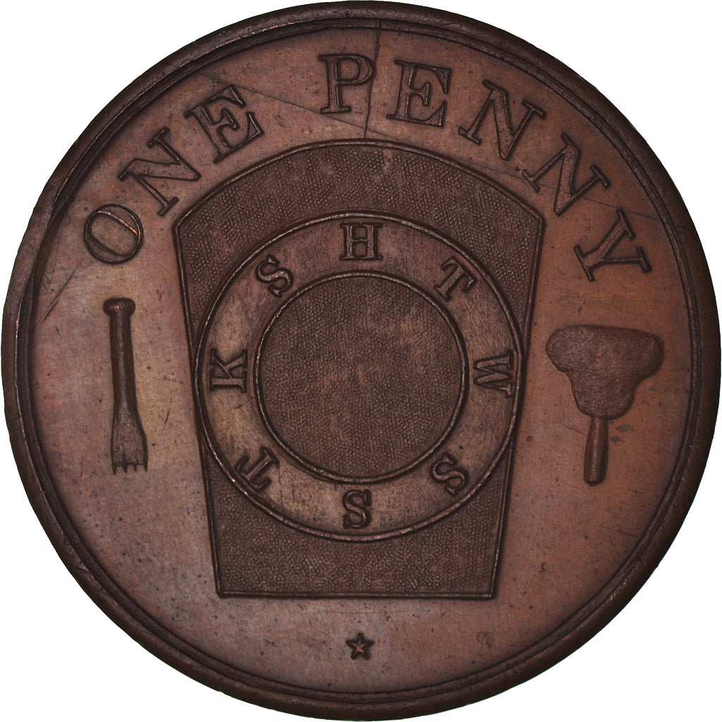 Canada, Token, Masonic, Port Arthur, Shunia, Chapter Penny, MS(60-62), Copper