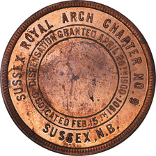 Canada, Token, Masonic, Sussex Royal Arch, Chapter Penny, MS(60-62), Copper