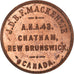 Canada, Token, Masonic, Chatam New Brunswick, Chapter Penny, MS(60-62), Copper