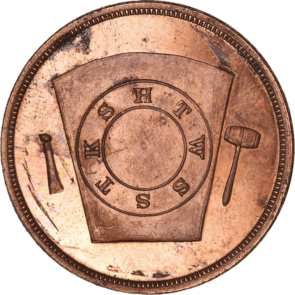Canada, Token, Masonic, Chatam New Brunswick, Chapter Penny, MS(60-62), Copper