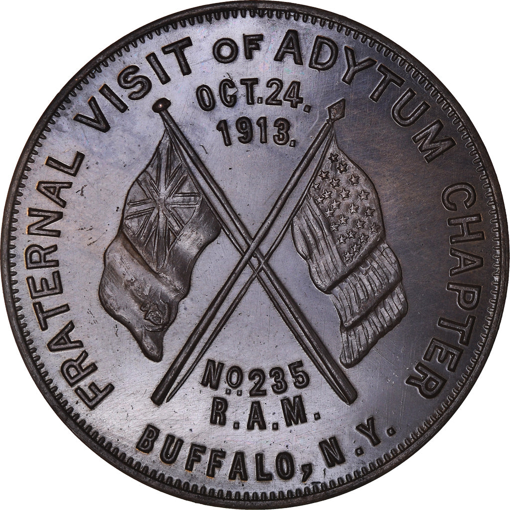 Canada, Token, Masonic, Fraternal Visit of Adytum, Buffalo, 1913, Chapter Penny
