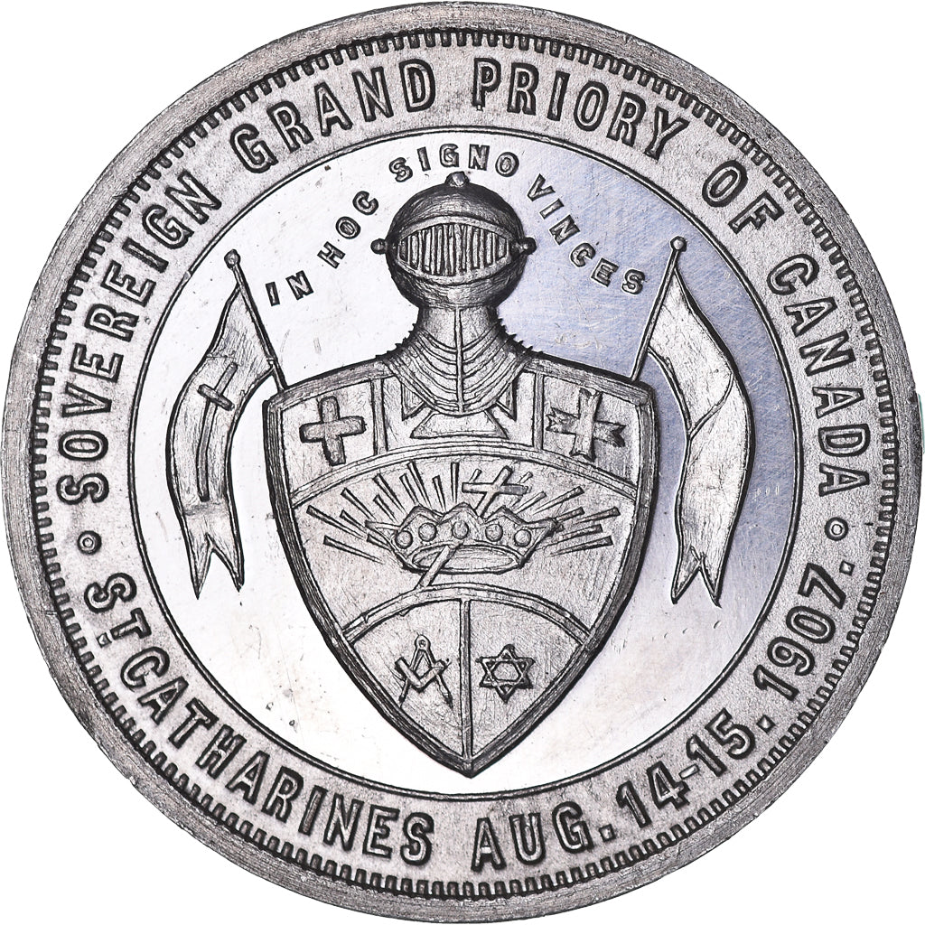 Canada, Token, Masonic, Godfrey de Bouillon Preceptory, 1907, Chapter Penny