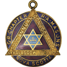 Canada, medaglia, Masonic, 50th Annual Convocation New Glasgow, SPL, Ottone