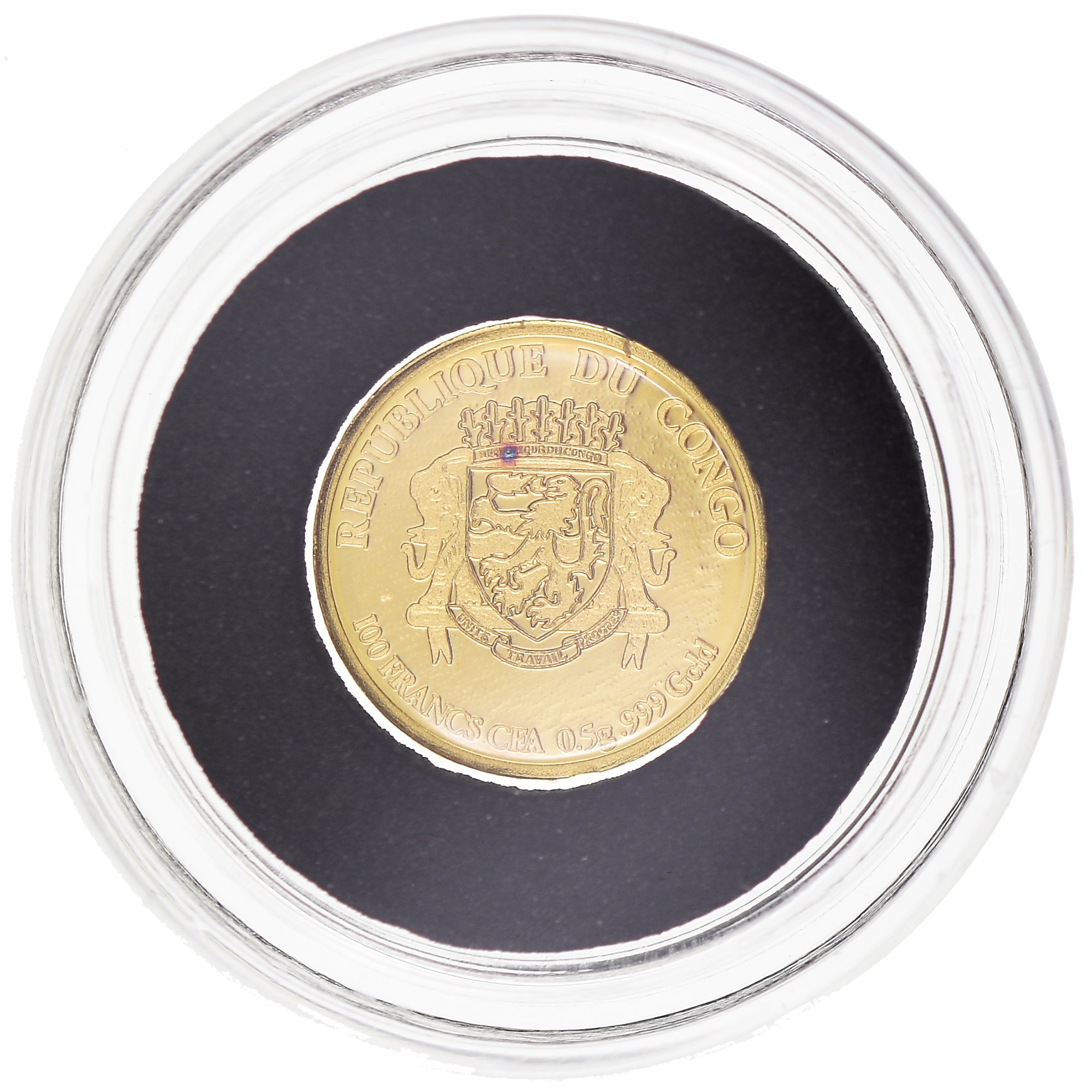 Monnaie, République du Congo, Mont Saint-Michel, 100 Francs CFA, 2015, FDC, Or