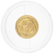 Moeda, Fiji, Elizabeth II, 10 Dollars, 2010, MS(65-70), Dourado