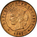 Moneta, Francja, Cérès, Centime, 1887, Paris, MS(60-62), Bronze, Gadoury:88