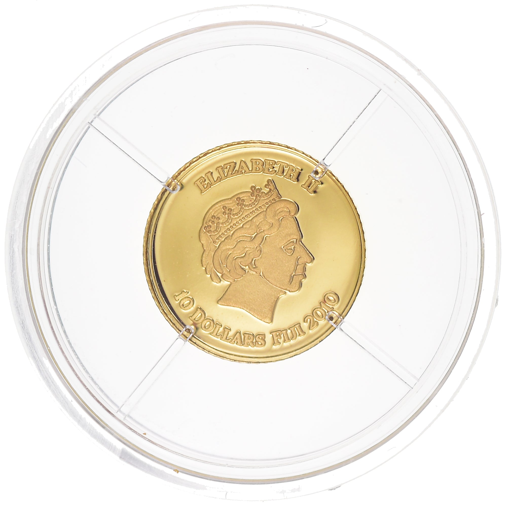Coin, Fiji, Elizabeth II, 10 Dollars, 2010, Proof, MS(65-70), Gold