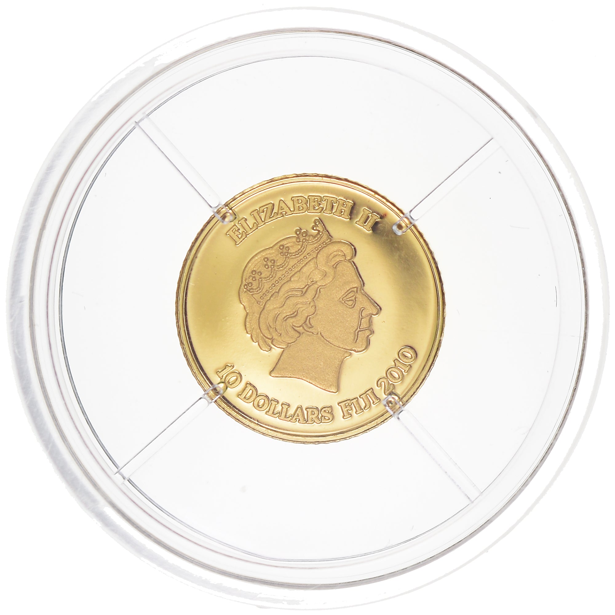 Coin, Fiji, Elizabeth II, 10 Dollars, 2010, FDC, MS(65-70), Gold, KM:224