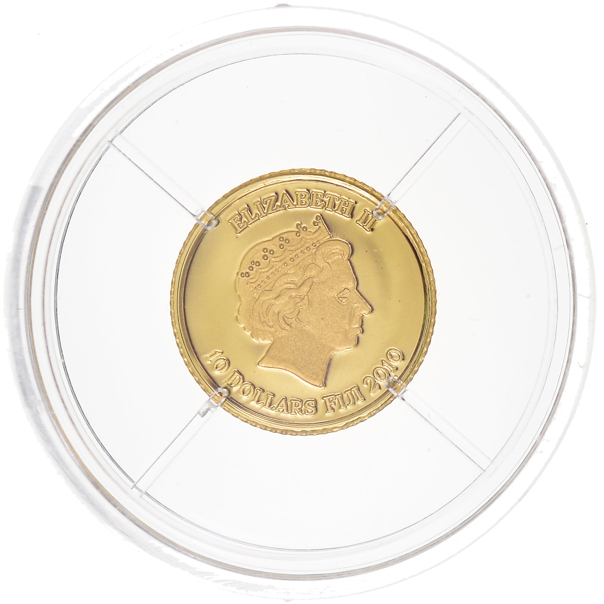 Coin, Fiji, Elizabeth II, 10 Dollars, 2010, FDC, MS(65-70), Gold, KM:224