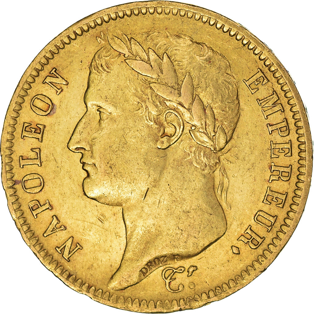 Coin, France, Napoleon I, 40 Francs, 1811, Paris, AU(50-53), Gold, KM:696.1