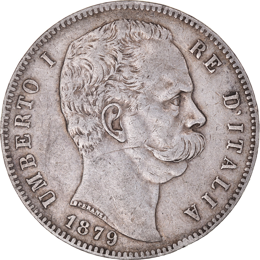 Münze, Italien, Umberto I, 5 Lire, 1879, Rome, SS, Silber, KM:20