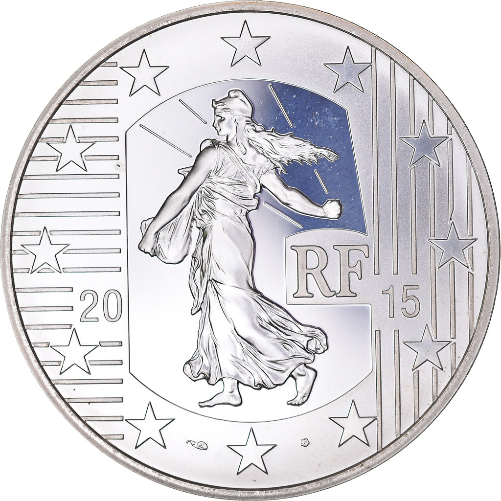 Francia, Monnaie de Paris, 10 Euro, Semeuse - Franc à cheval, 2015, Paris