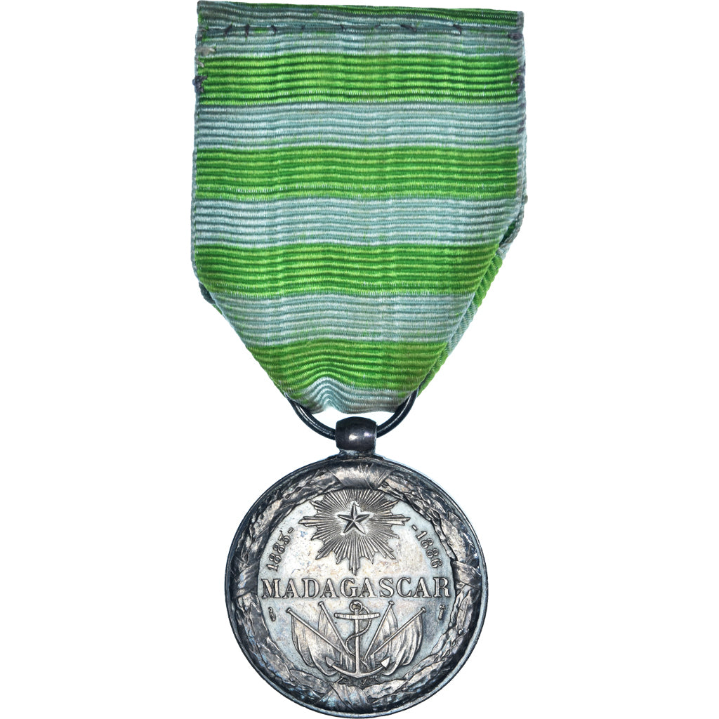 Madagascar, First Madagascar Expedition, History, Medal, 1886, Excellent