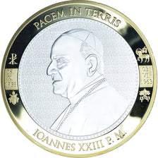 Vaticano, medalla, Le Pape Jean XXIII, Religions & beliefs, 2013, FDC, Plata