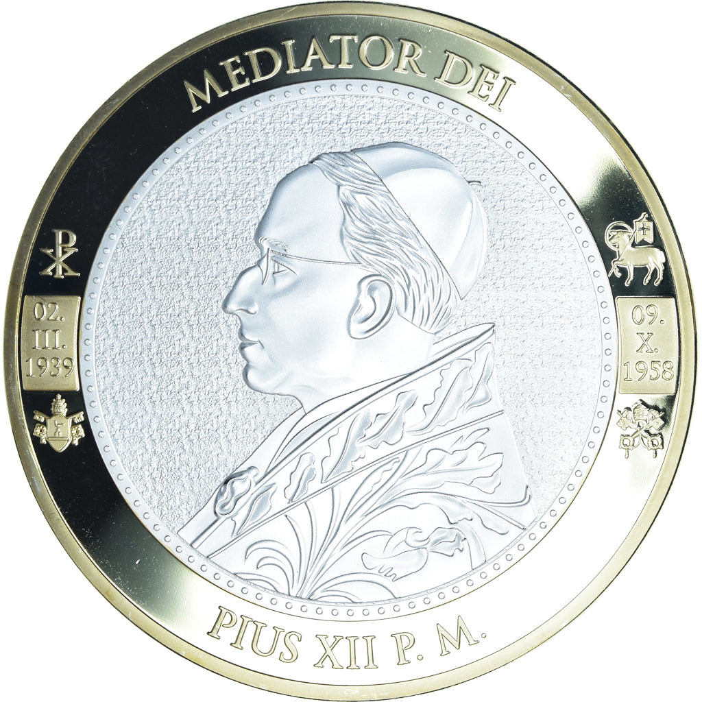 Vatican, Medal, Le Pape Pie XII, Religions & beliefs, 2013, MS(65-70), Silver