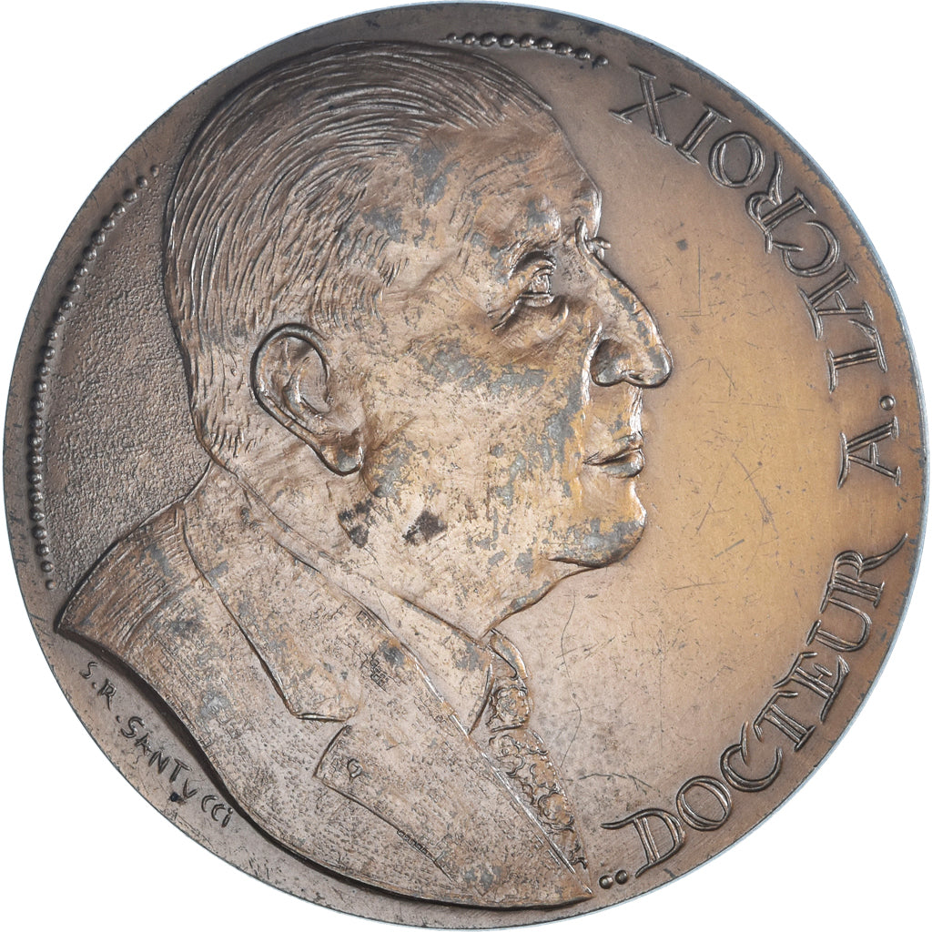 Francja, medal, Docteur A.Lacroix, Maire du Kremlin-Bicetre, 1977, Santucci