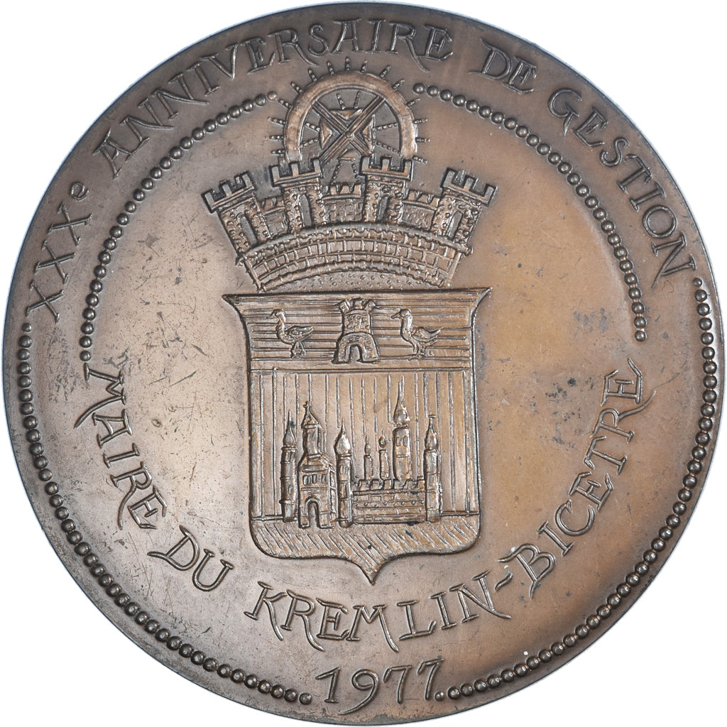 Francja, medal, Docteur A.Lacroix, Maire du Kremlin-Bicetre, 1977, Santucci