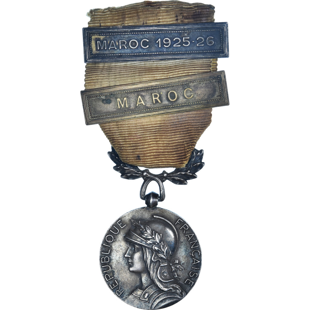 Francia, Médaille Coloniale, WAR, medaglia, Maroc, Ottima qualità, Lemaire