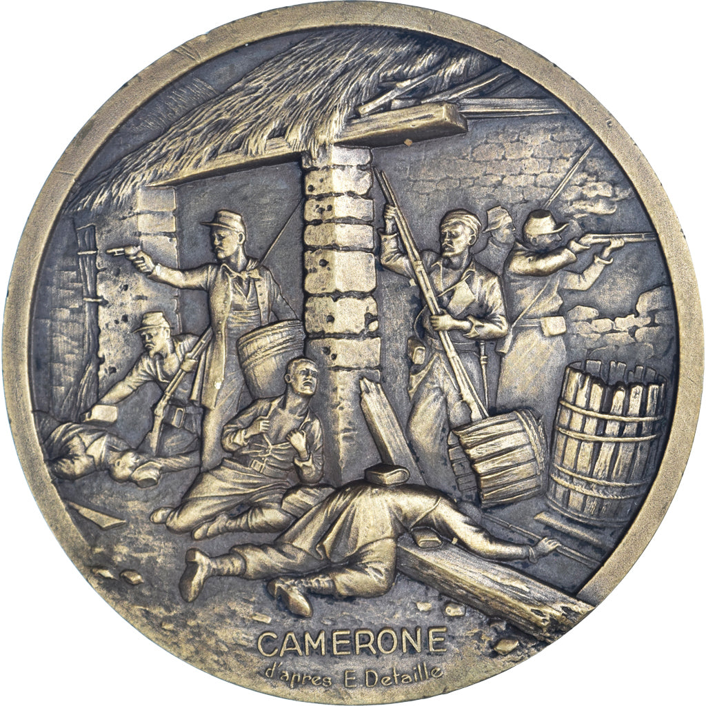 France, Medal, Centenaire de Camerone, WAR, 1963, Detaille, MS(63), Bronze