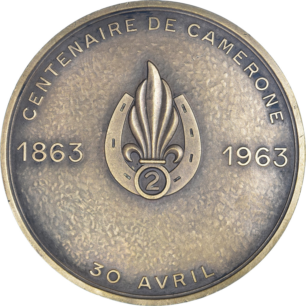 France, Medal, Centenaire de Camerone, WAR, 1963, Detaille, MS(63), Bronze