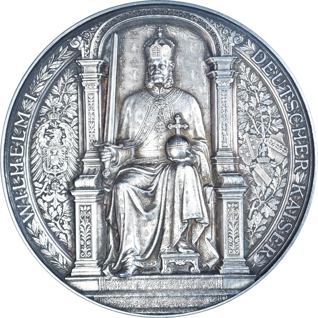 Germany, Medal, Kaiser Wilhelm I, Visit to Stasbourg, History, 1877, K.