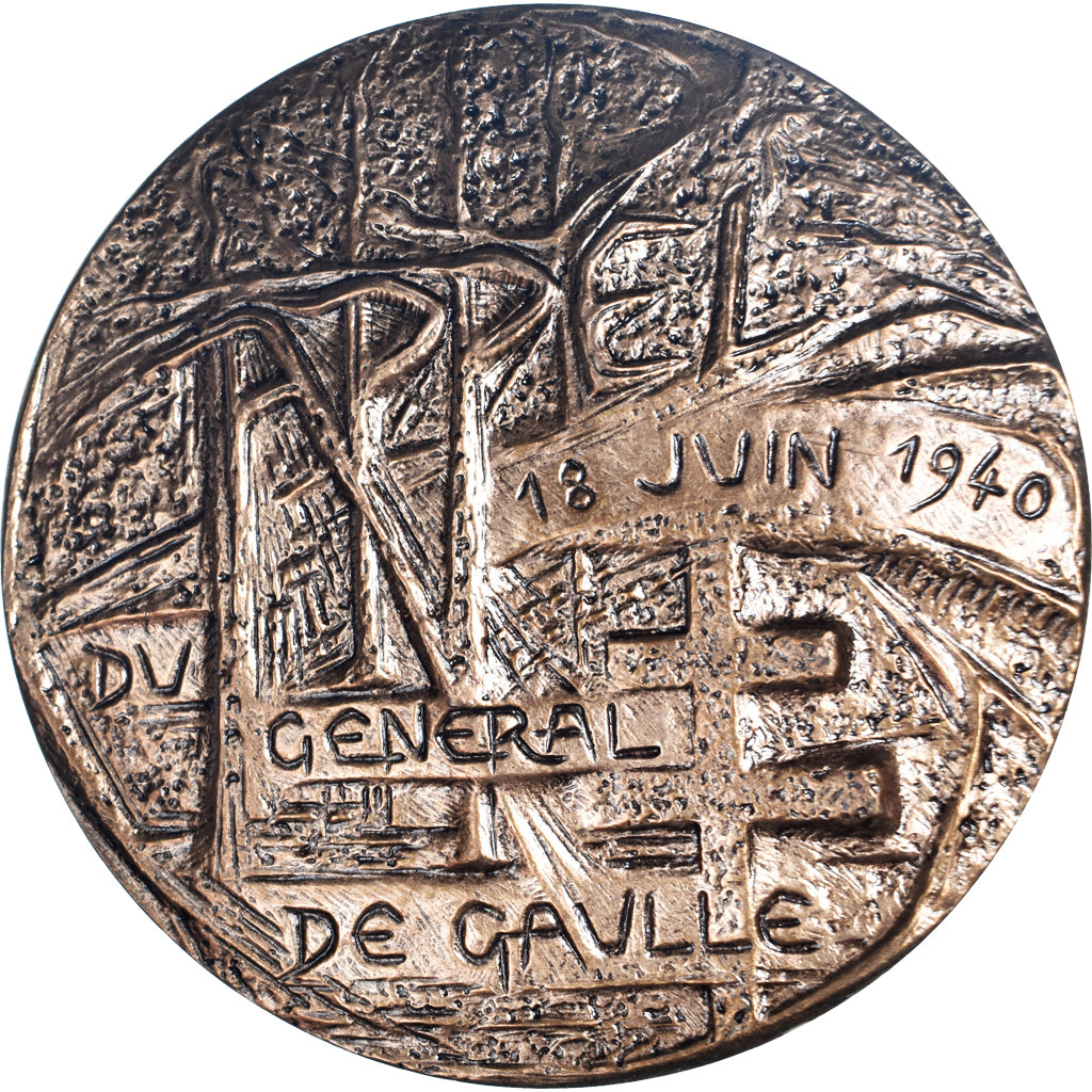 Francja, medal, De Gaulle, l'Appel du 18 juin, WAR, 1940, Engels, MS(65-70)