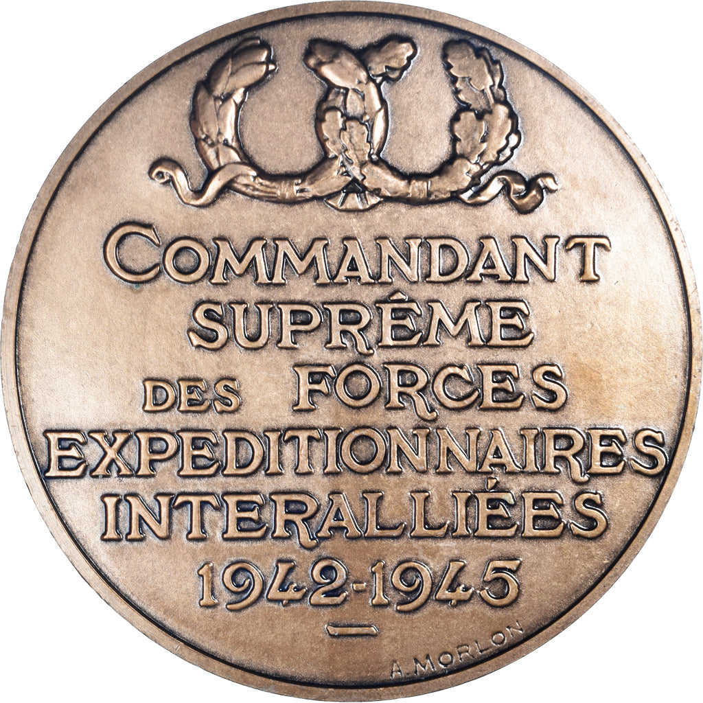Francja, medal, General Dwight D. Eisenhower, WAR, Morlon, MS(65-70), Brązowy