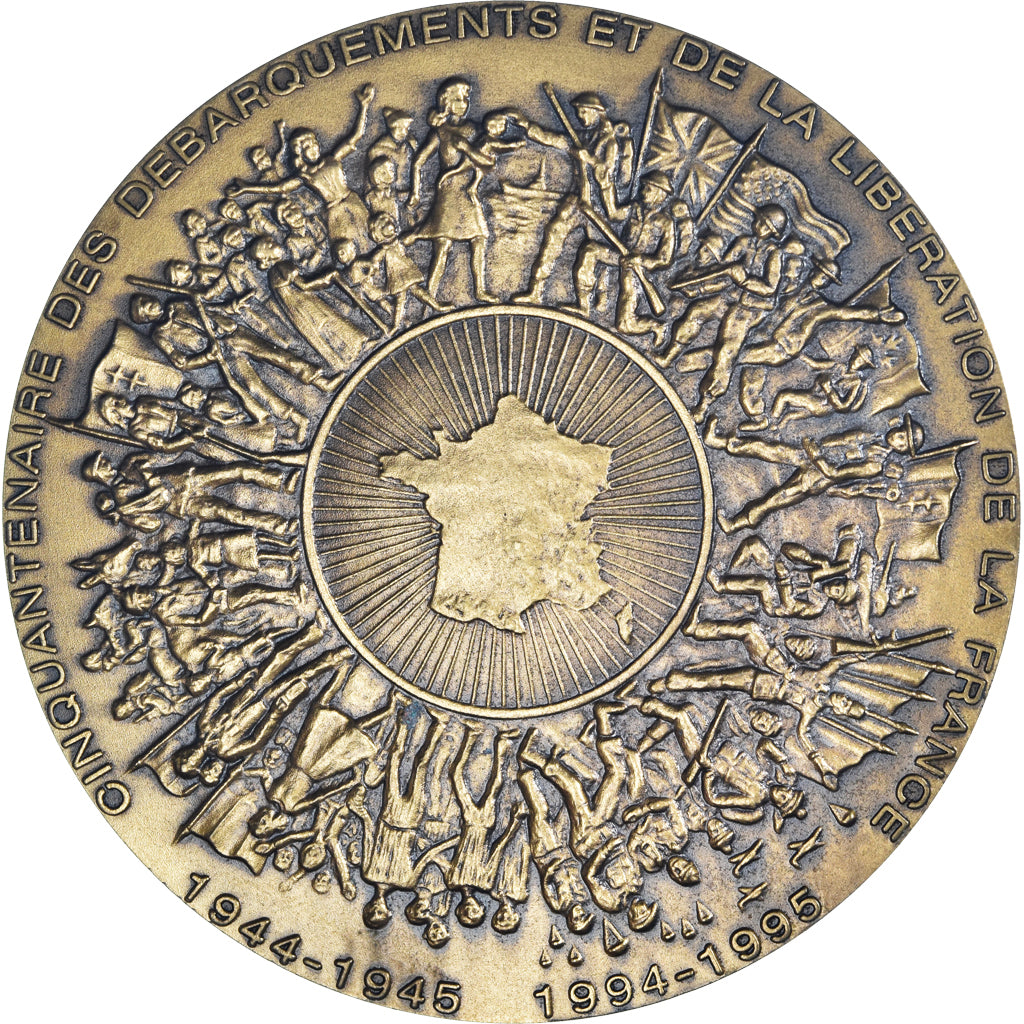 Francja, medal, Cinquantenaire des Débarquements et de la Libération, WAR