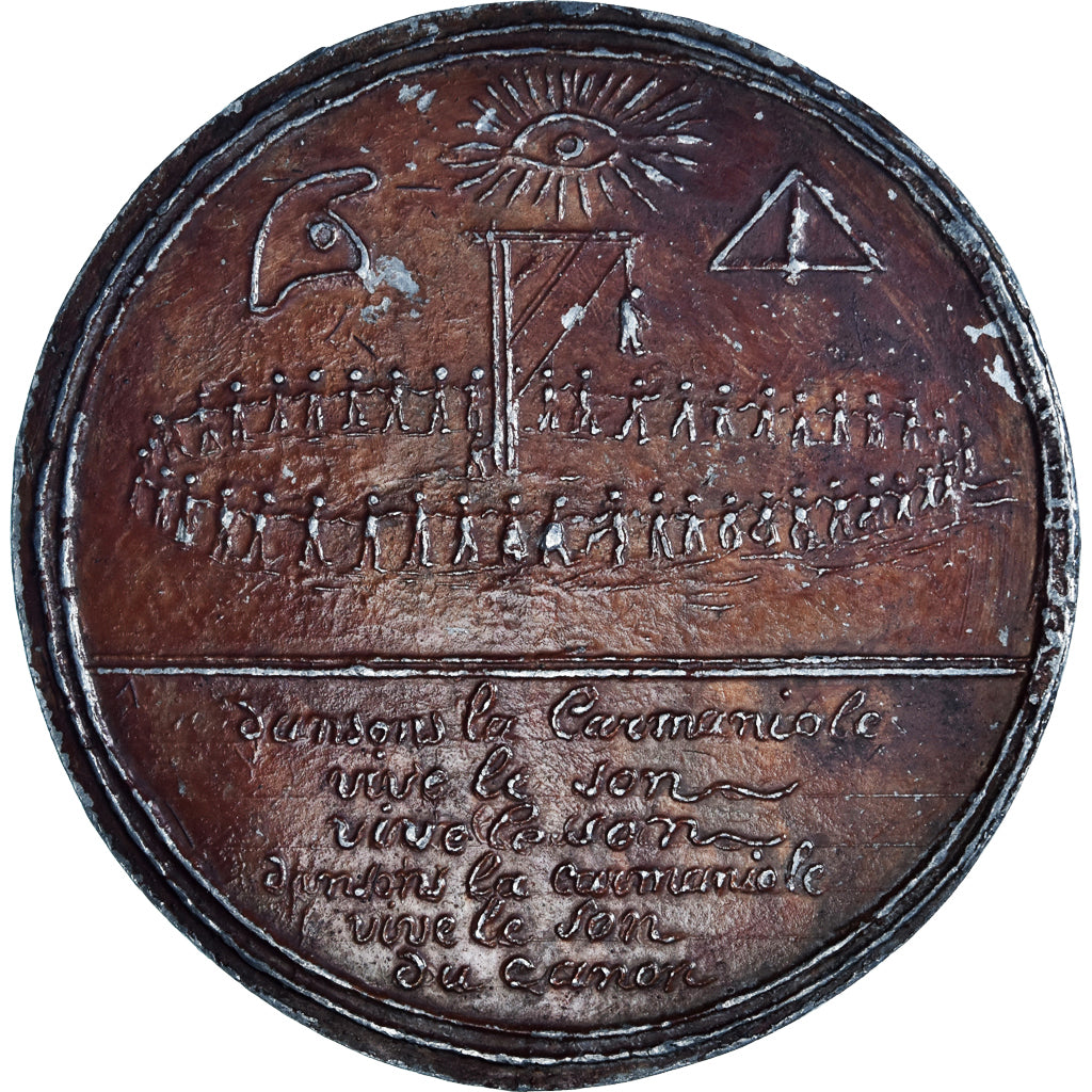 França, medalha, Les Riches à la Lanterne, Lille, Deuxième République, 1848