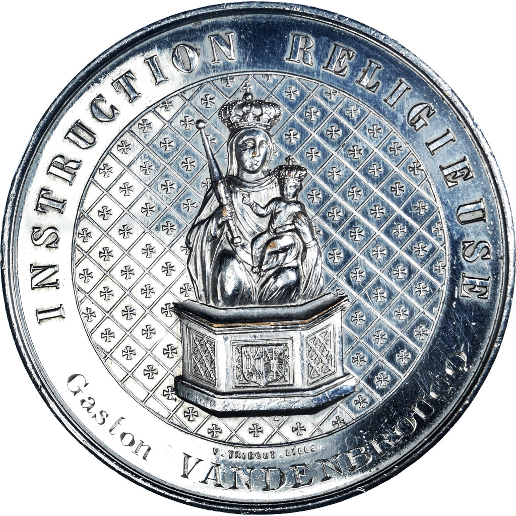 France, Medal, Instuction Religieuse, Ecoles Catholiques de Lille, Tribout