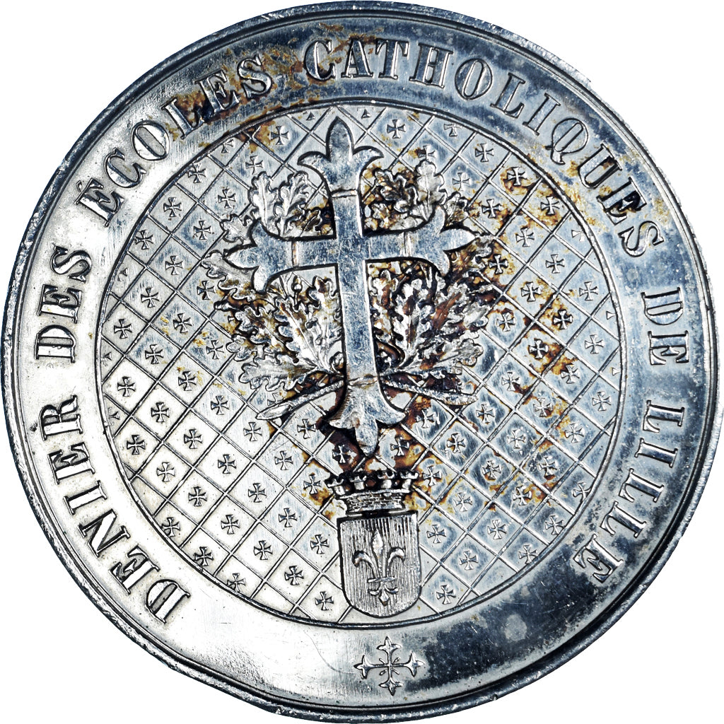 France, Medal, Instuction Religieuse, Ecoles Catholiques de Lille, Tribout