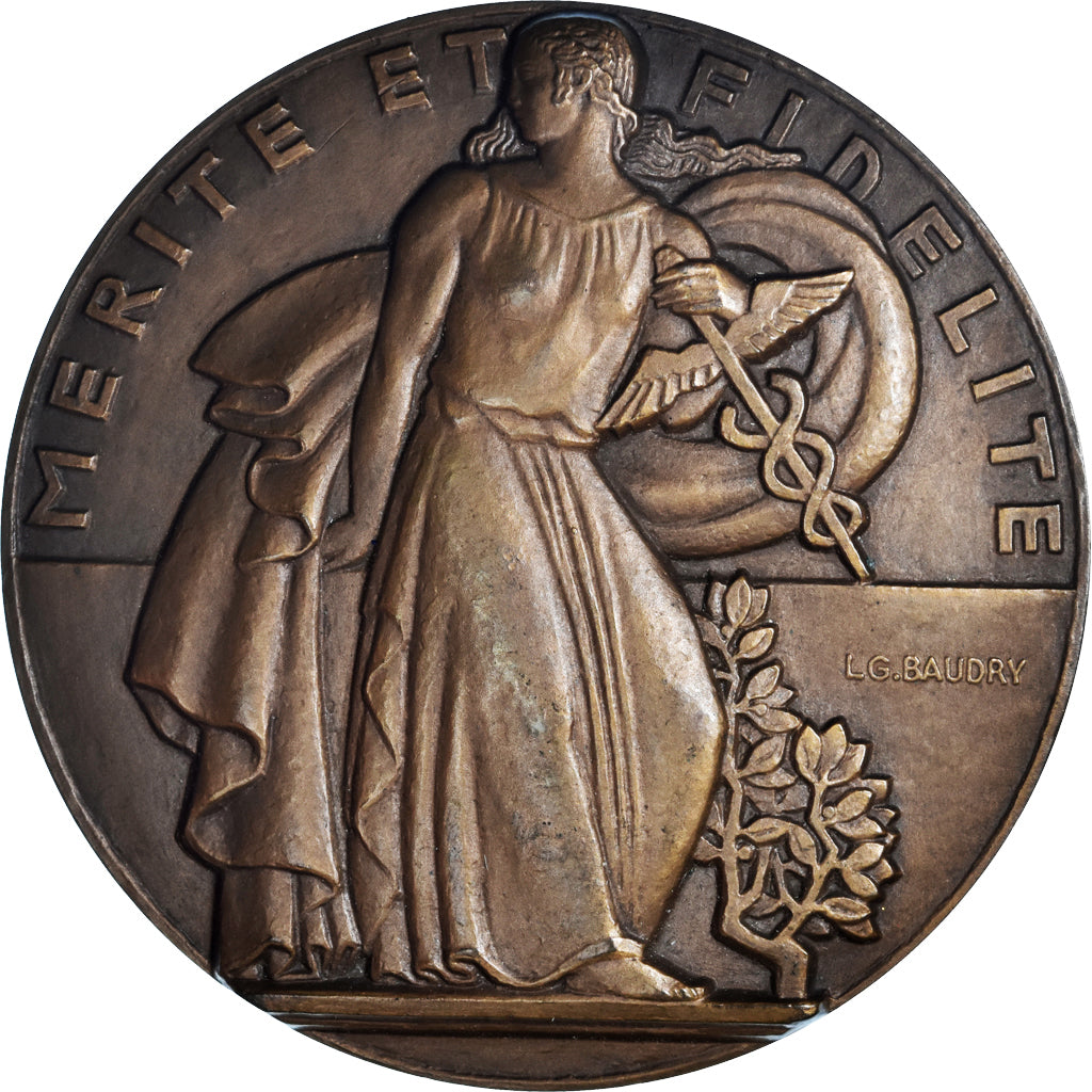France, Medal, Art Déco, Syndicat Général des Maisons d'Alimentation, Baudry