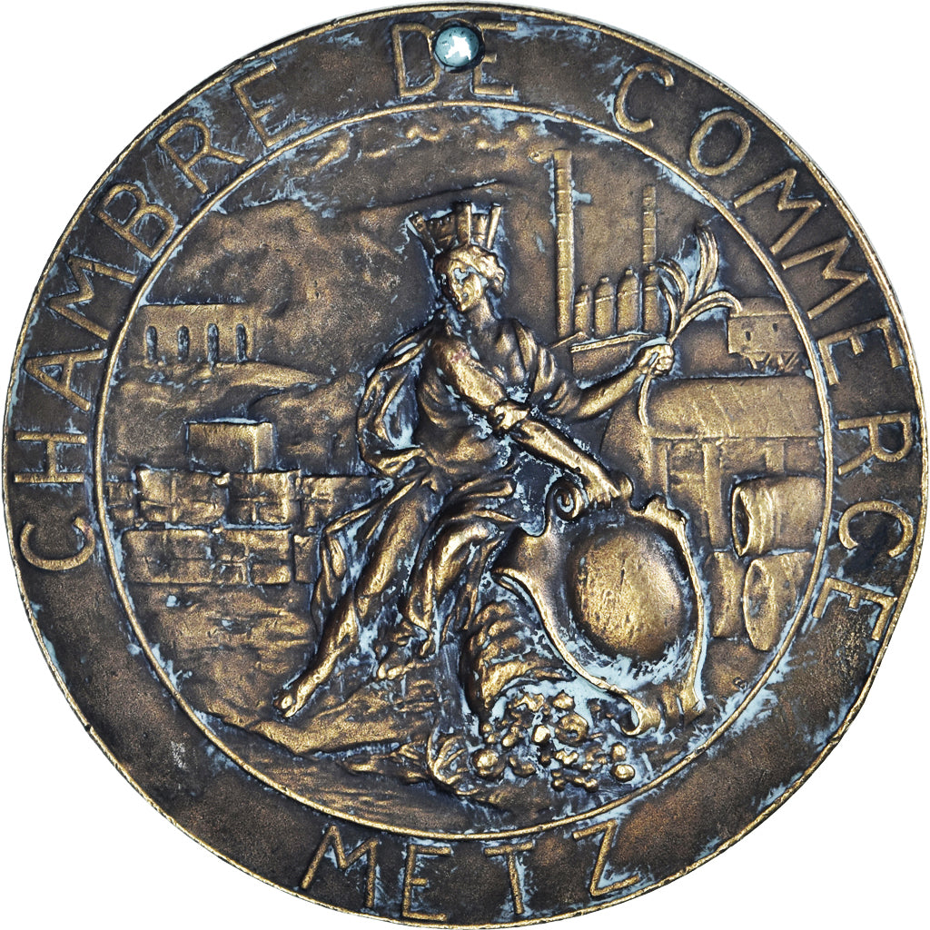 Frankrijk, Medaille, Chambre de Commerce de Metz, ZF, Bronzen