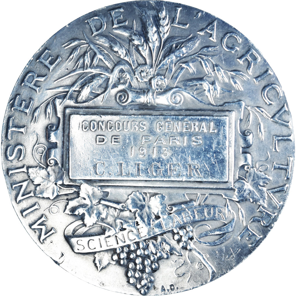France, Médaille, Agriculture, Concours Général de Paris, 1913, Alphée