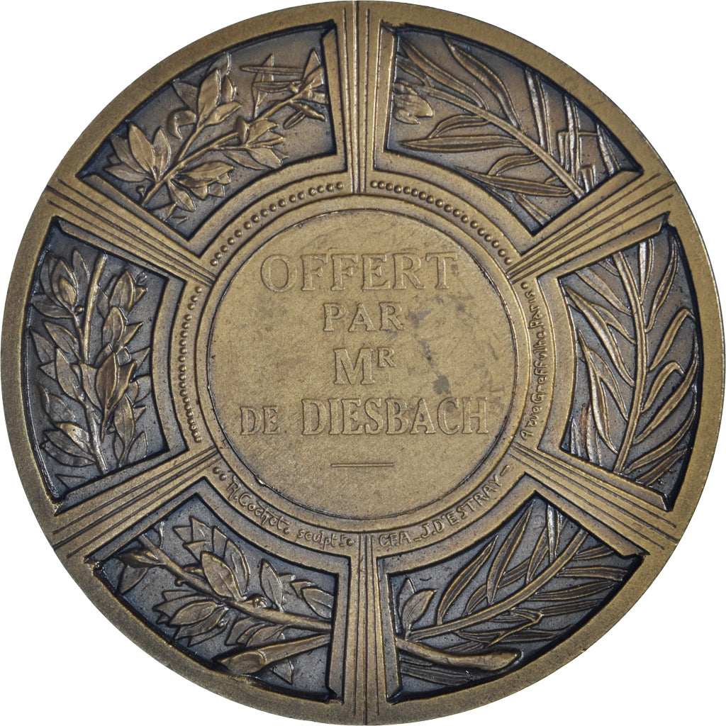 France, Medal, Art Déco, Femme aux Epis de Blé, Cochet, AU(55-58), Bronze