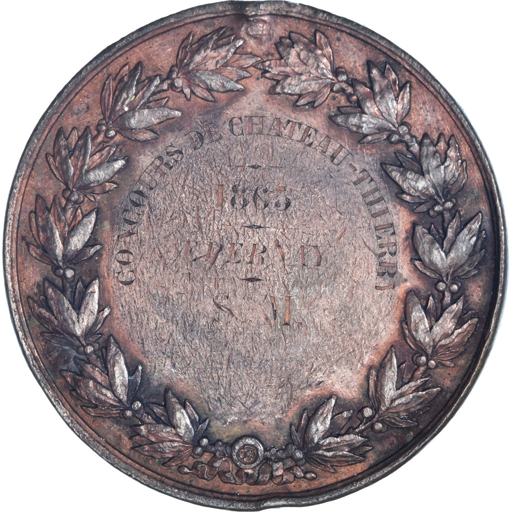 Francja, medal, Napoléon III, Concours de Chateau-Thierry, 1865, Alphée