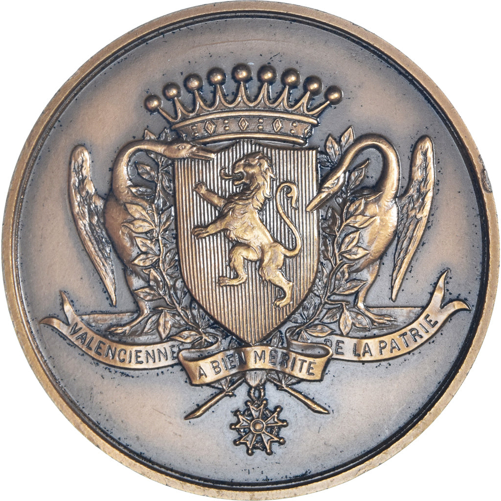 185228] France, Médaille, Valenciennes a bien mérité de la Patrie