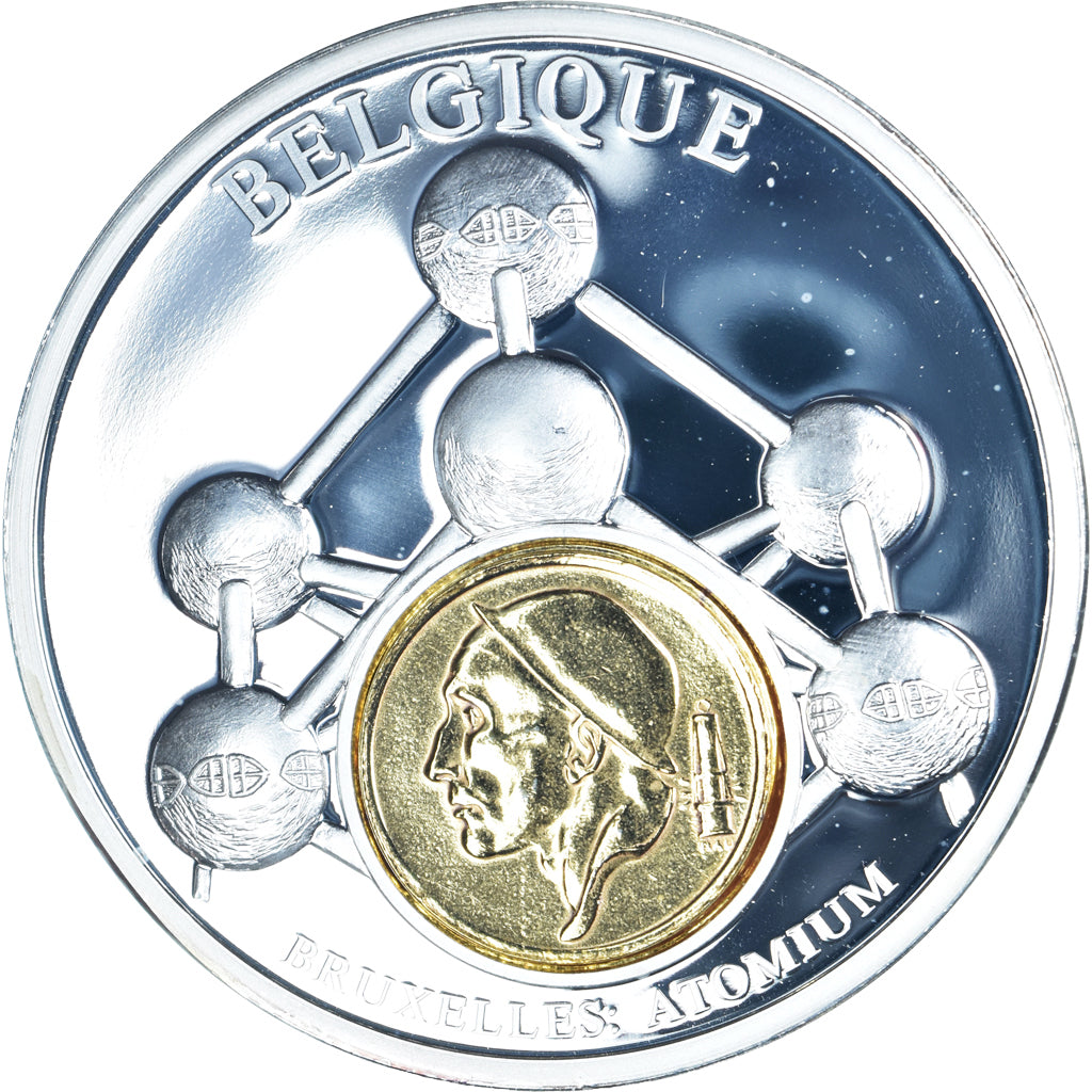 Belgien, Medaille, European Currencies, Royaume de Belgique, STGL, Silver Plated