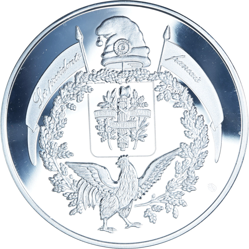 Francja, medal, Les Présidents de la République, Léon Blum, MS(65-70), Srebro