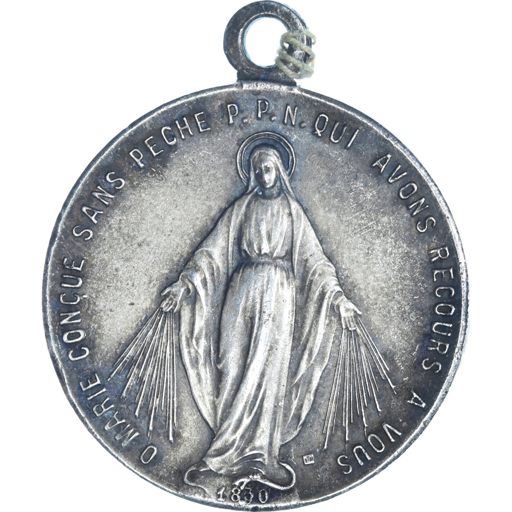 France, Médaille, Religion, Marie Conçue sans Péché, TTB+, Bronze argenté