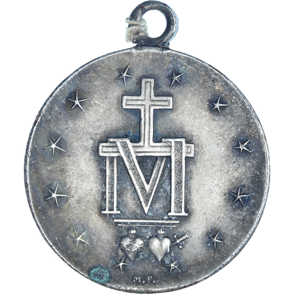 France, Médaille, Religion, Marie Conçue sans Péché, TTB+, Bronze argenté
