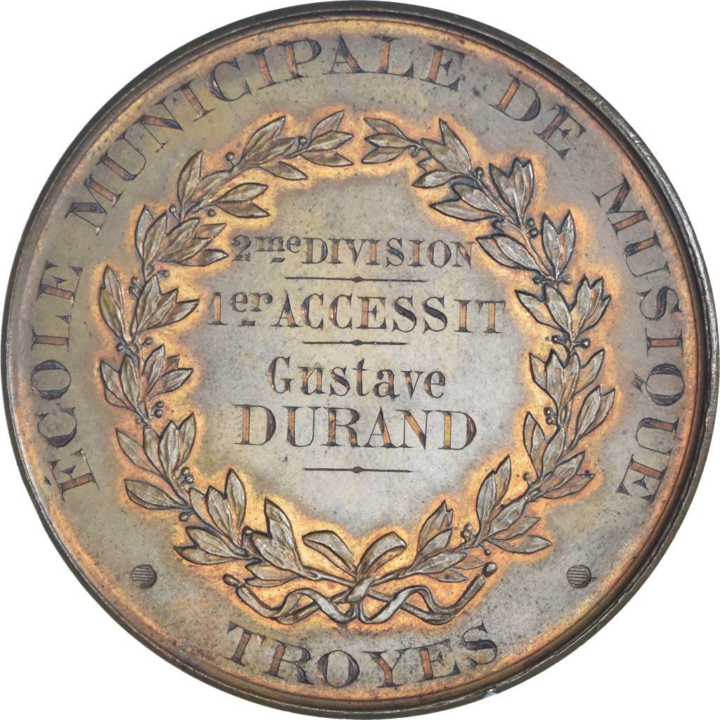 Francja, medal, Ecole Municipale de Musique de Troyes, Oudiné, MS(60-62)