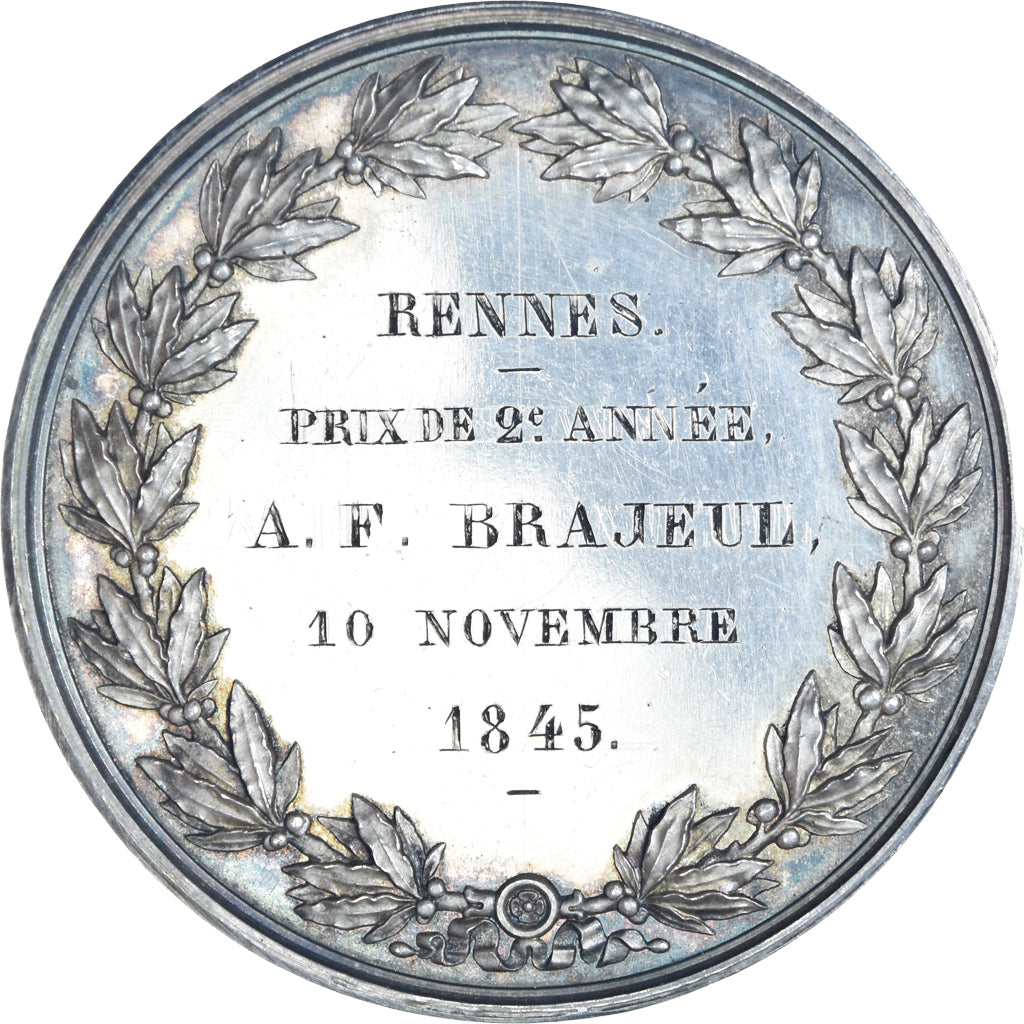 Francja, medal, Louis-Philippe Ier, Ecoles de Médecine, Rennes, 1845, Denon
