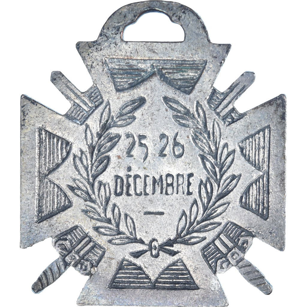 Francia, Journée du poilu, medalla, 1915, Muy buen estado, Bronce plateado, 35